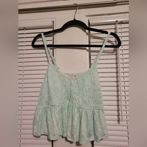 Tie Dye Mint Green Flowy Cropped Tank